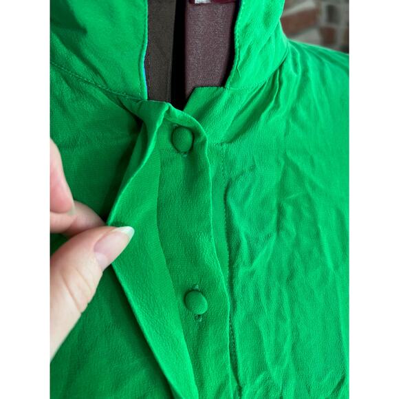 dress 100% silk green blue - Picture 9 of 12